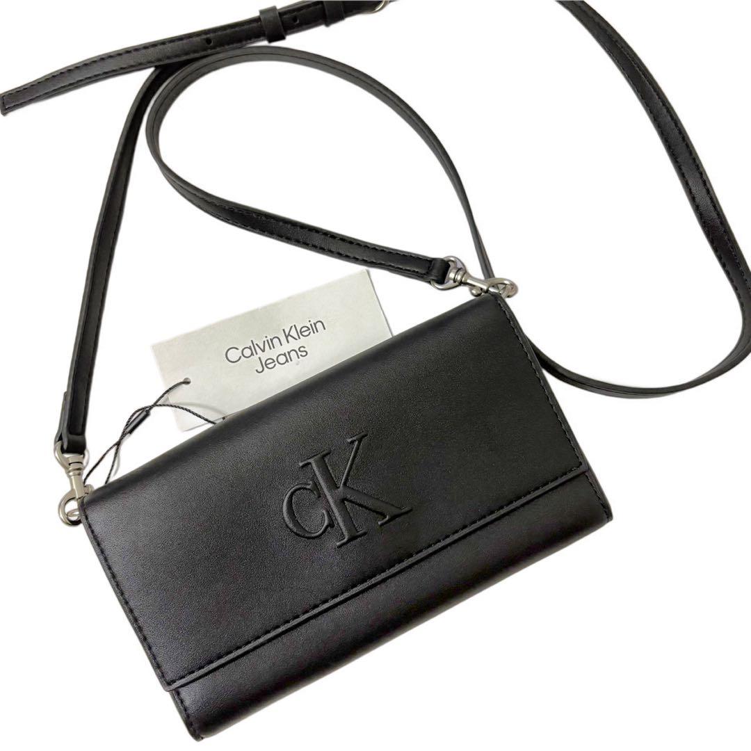 【新品】 　長財布　ショルダーバッグ ブラック　レディース