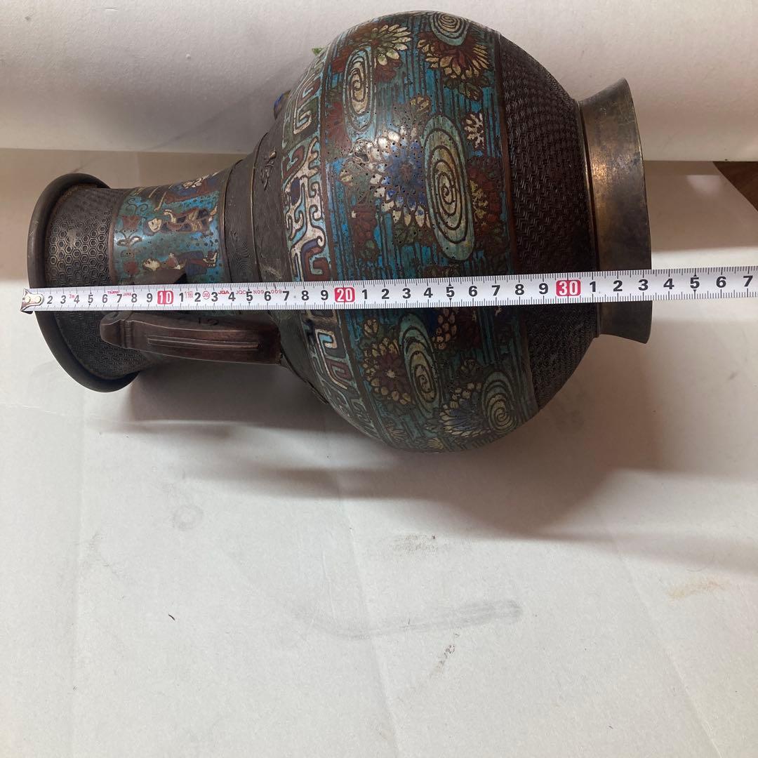 は*ま様 中国　銅　七宝焼　花瓶　アンティーク