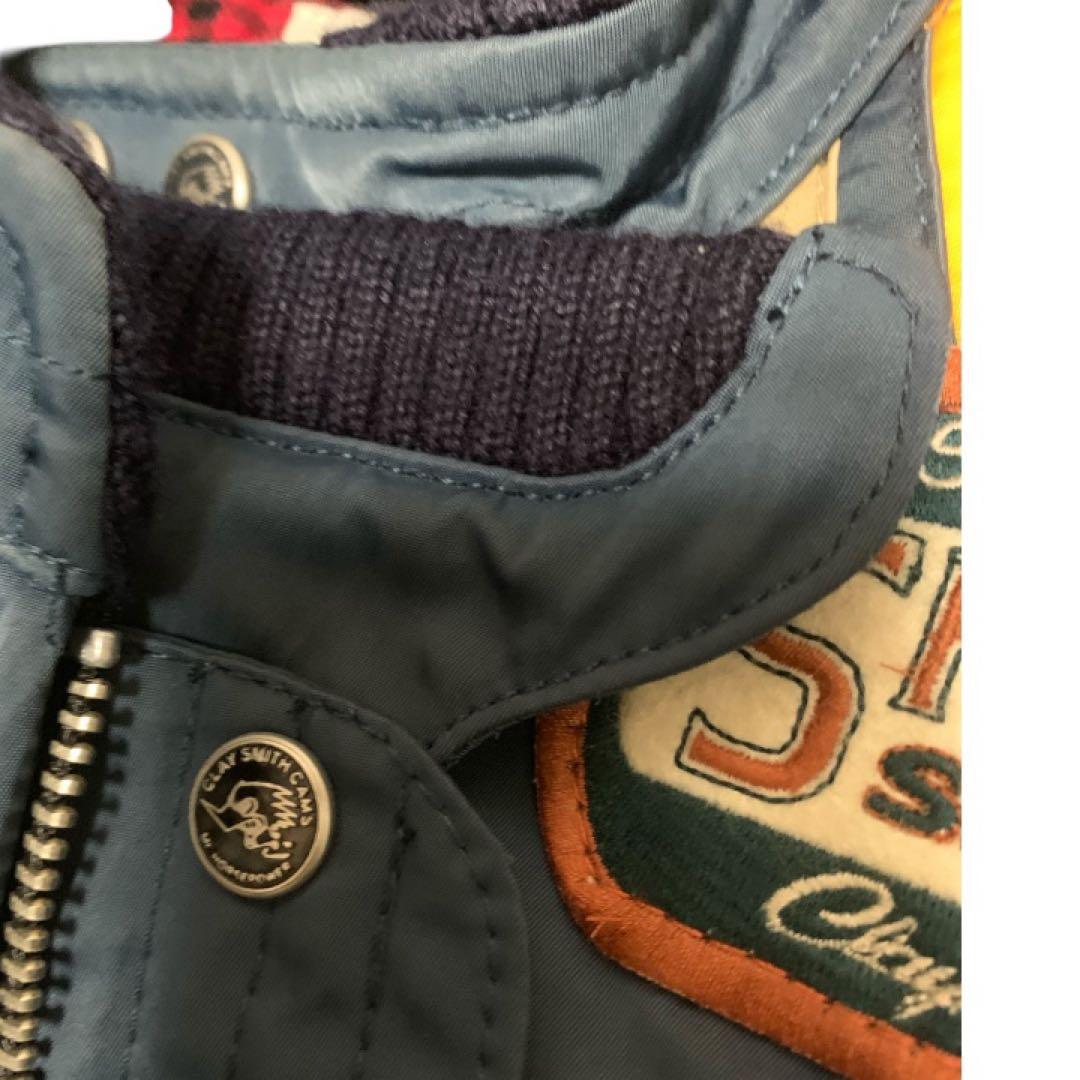 状態良好！Clay Smith CSY-7213ライダースジャケット刺繍ワッペン