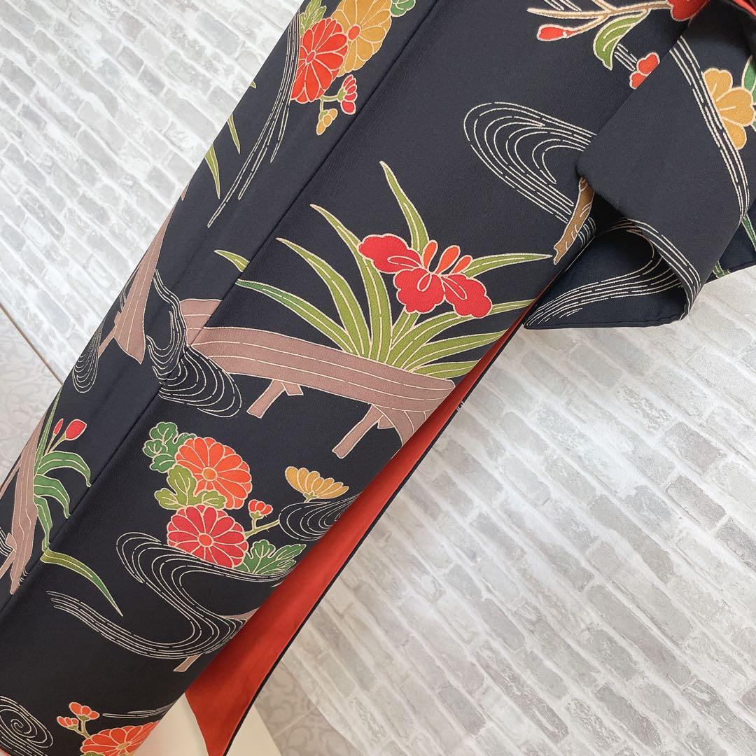 小紋　フルセット　あやめ　菊　流水　型染め　縮緬　お散歩　お買い物　着物　P4