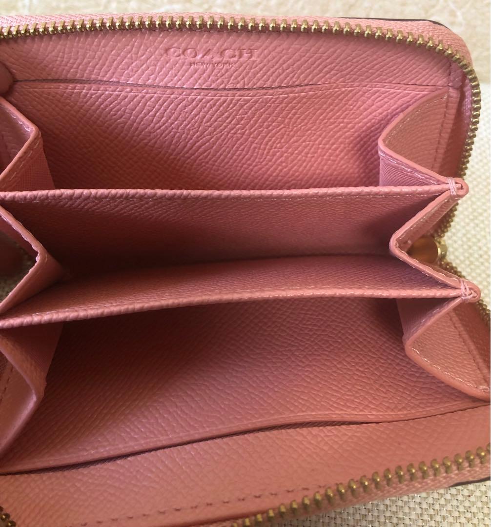 極美品【COACH】コーチ スモール ジップ アラウンド カード ケース