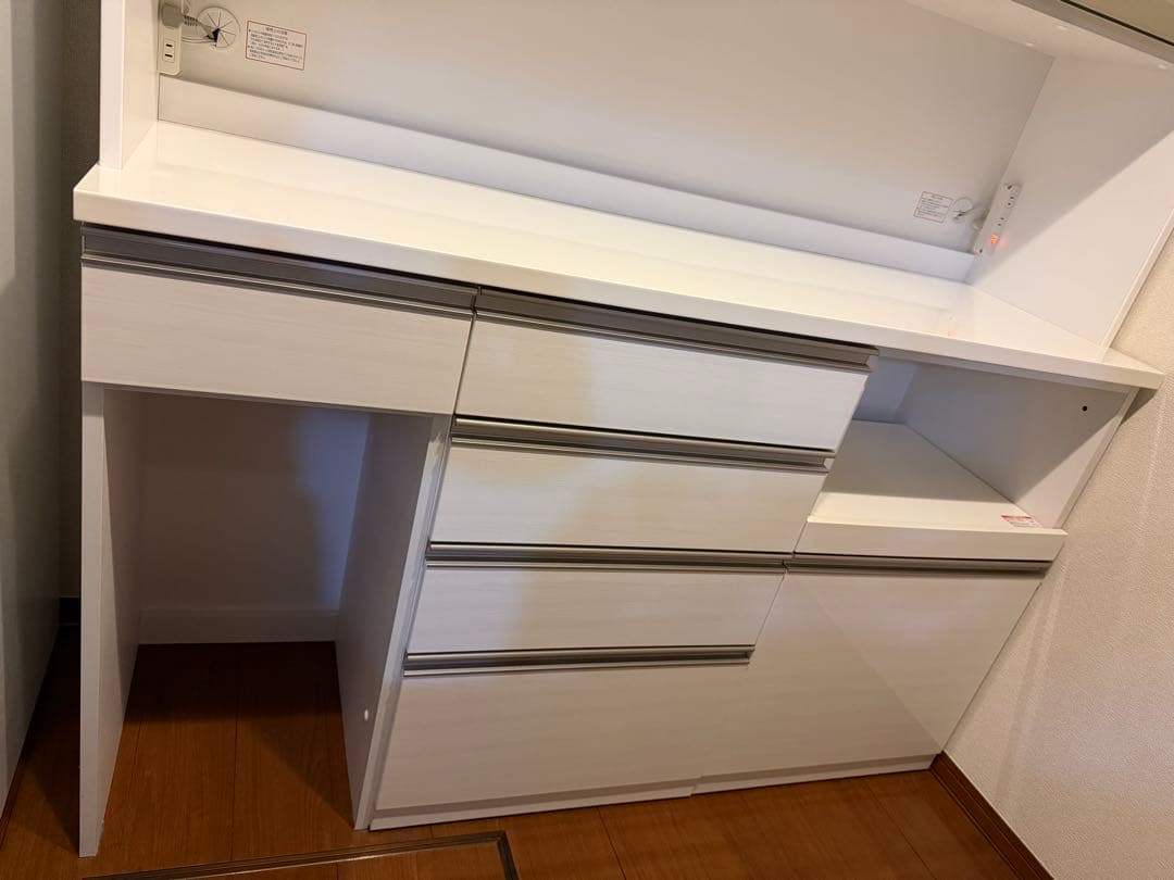 ニトリ キッチンボード／食器棚 リガーレ 160KB（ホワイト）