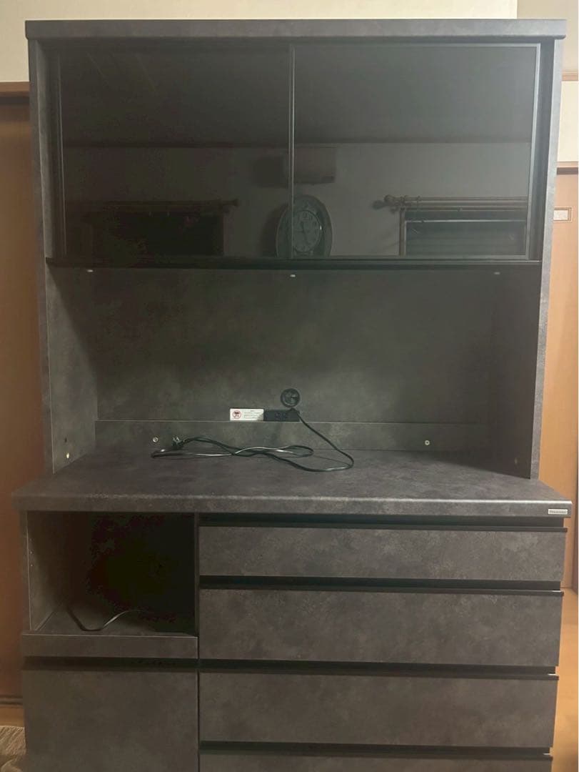 Pamouna（パモウナ）EC 食器棚 引き戸タイプ セラミカネロ 幅120cm