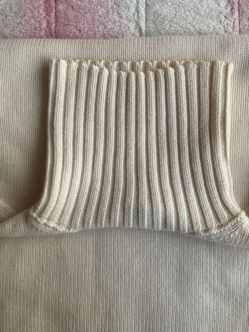 Drumohr メリノウール 8G タートルネックニット オフホワイト 46