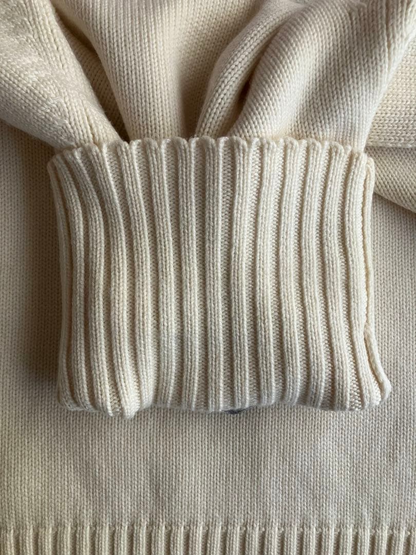 Drumohr メリノウール 8G タートルネックニット オフホワイト 46