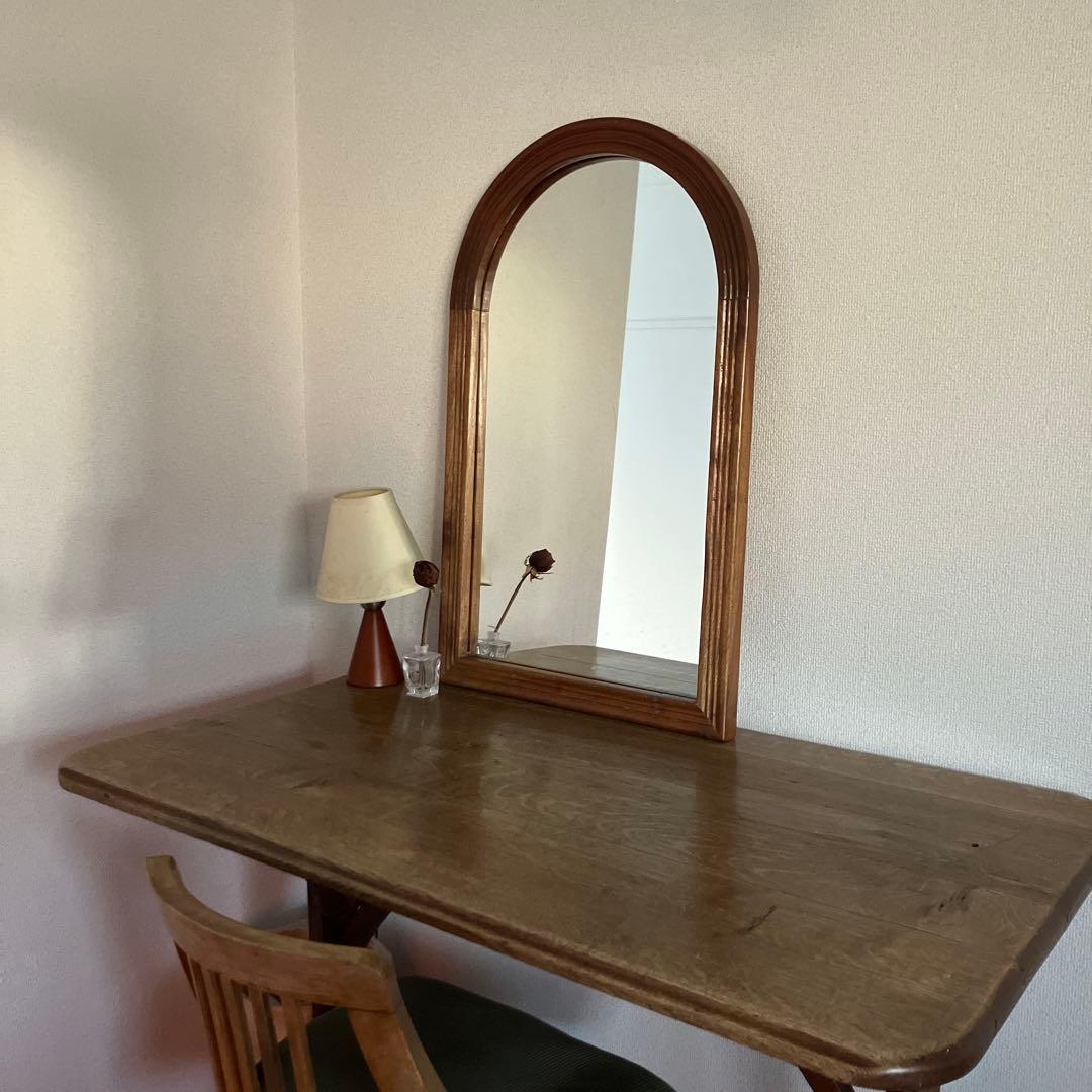 フランスアンティーク　木製　テーブル　作業台　ドレッサー