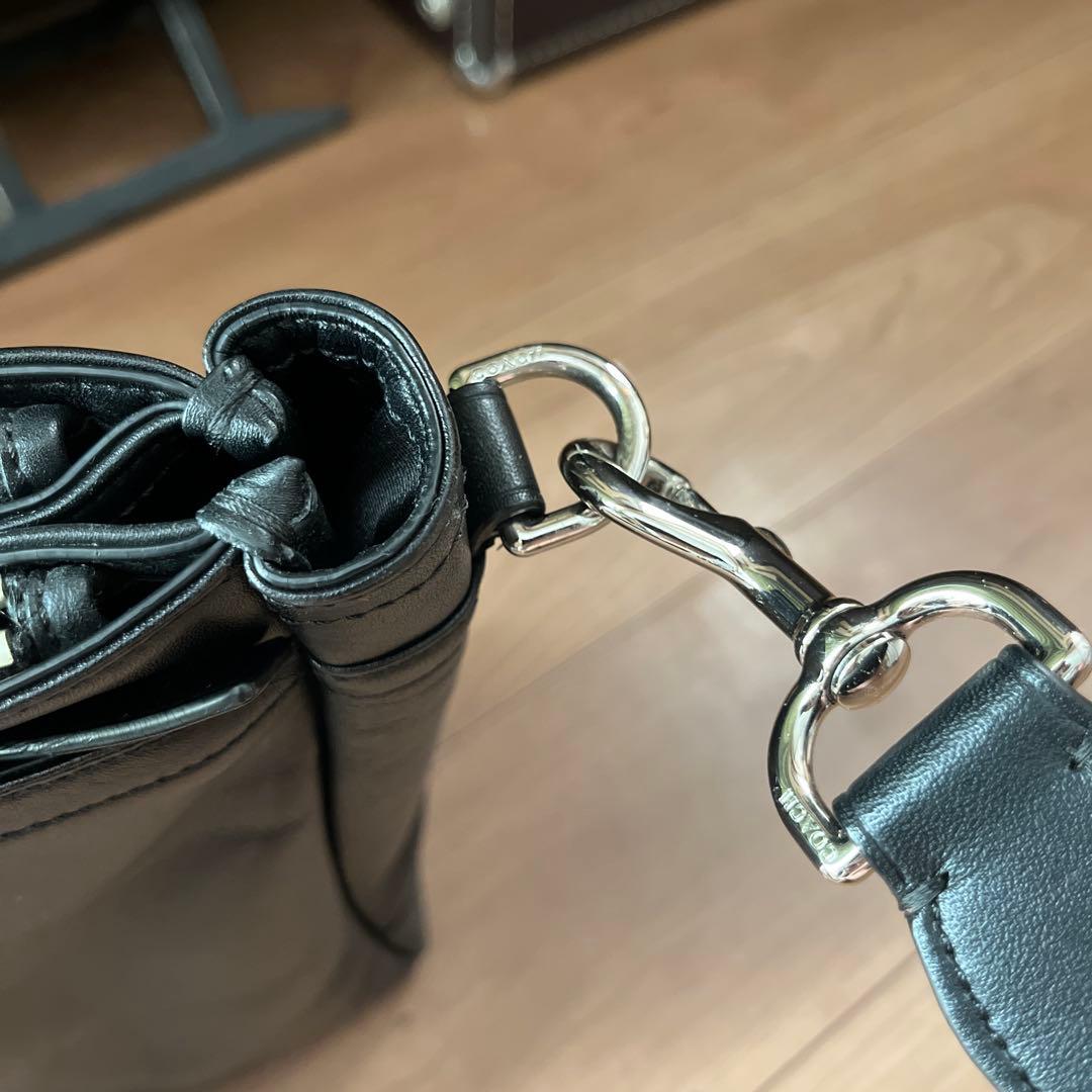 【美品】COACH コーチ　ブラック レザー　ビジネスバッグ　トート　本革