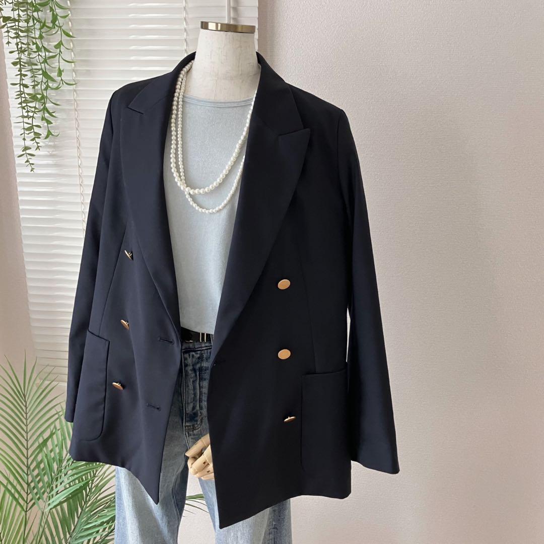 【2024】JOURNAL STANDARD ダブルフロントジャケット 36 紺