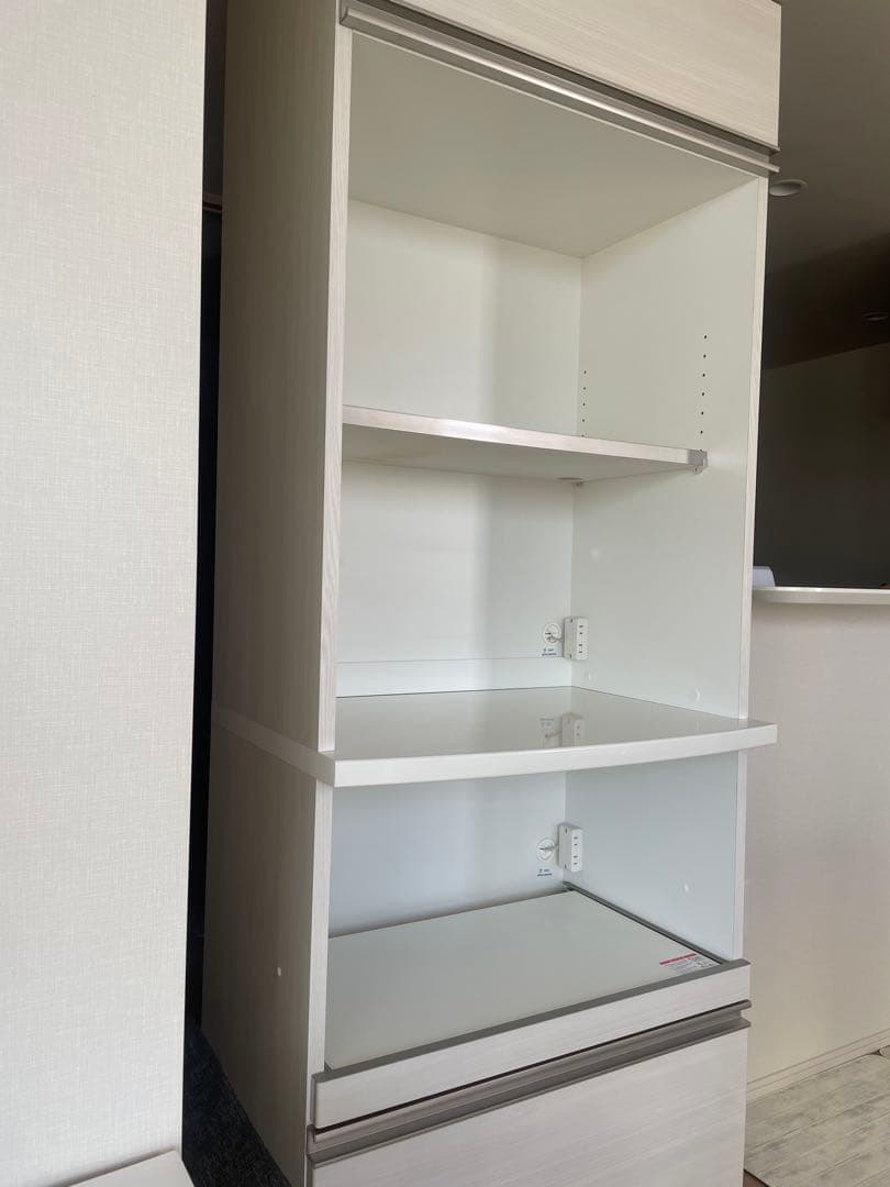 超美品　レンジボード ホワイト　トールタイプ　W70 送料18000円込