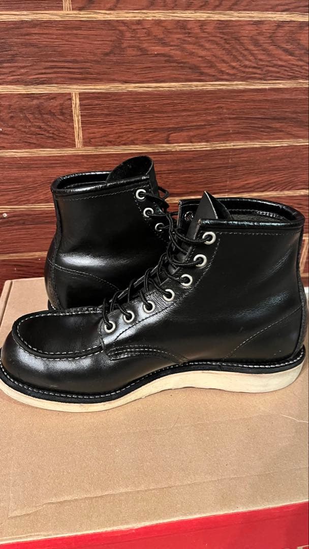 souma ‼️ RED WING ブラックレザー ワークブーツ