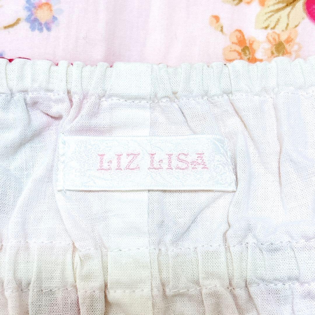 希少✨リズリサ　ワンピース　Aライン　ビッグリボン　レース　花柄　平成　y2k