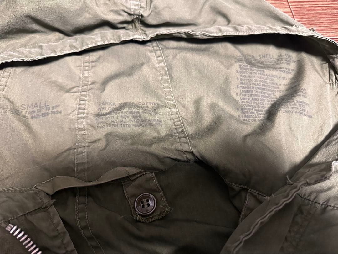 50sミリタリー　SMALLモッズコート M51 ミリタリージャケット　古着