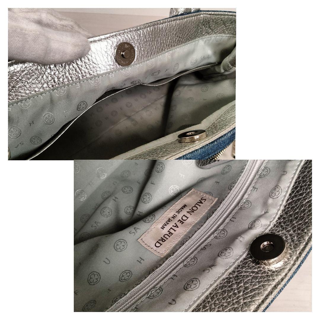 サロンドアルファード 2way ハンドバッグ デニム ショルダー スマイル