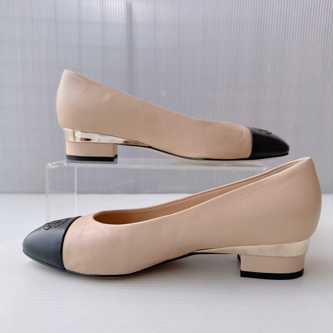CHANEL シャネル　定番　ココマーク　パンプス　バレリーナ　2回使用　37