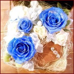 プリザーブドフラワーオルゴール　ブルーローズ　 未来予想図2 ドリカム