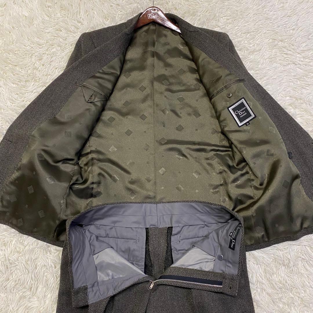 【美品✨】クリスチャンディオール ダブル ツイード スーツ セットアップ M