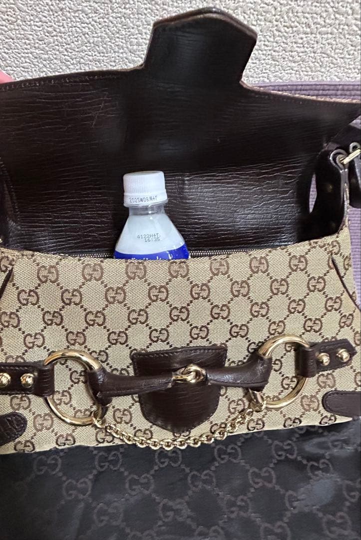 M*a様 希少 GUCCI ホースビット ショルダーバッグ GGキャンバス