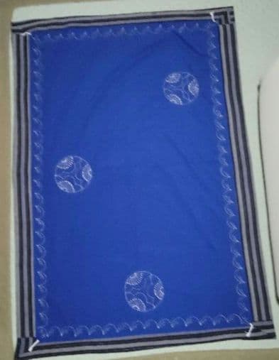 藍染め　テーブルクロス　大　古布　木綿　芸術　145 × 109cm　刺し子