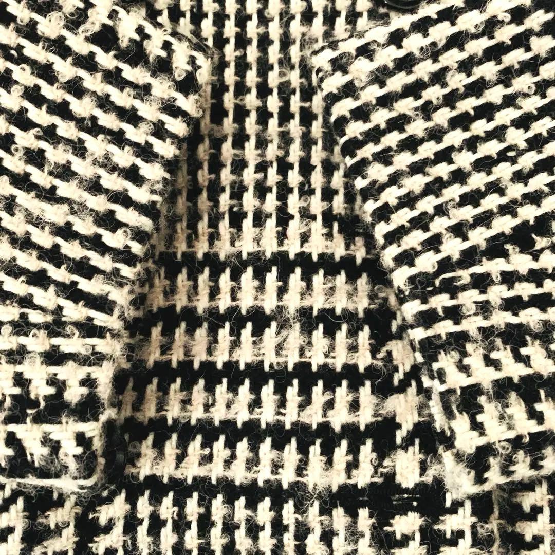 美品✨ユナイテッドアローズ ウール アルパカ チェック柄 コート 日本製 L