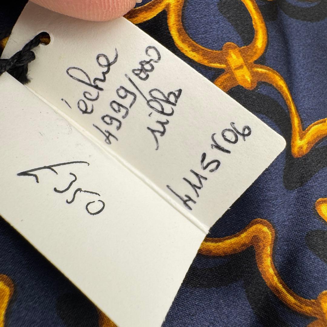 未使用タグ付き ZILLI シルク100% 大判ストール マフラー 総柄