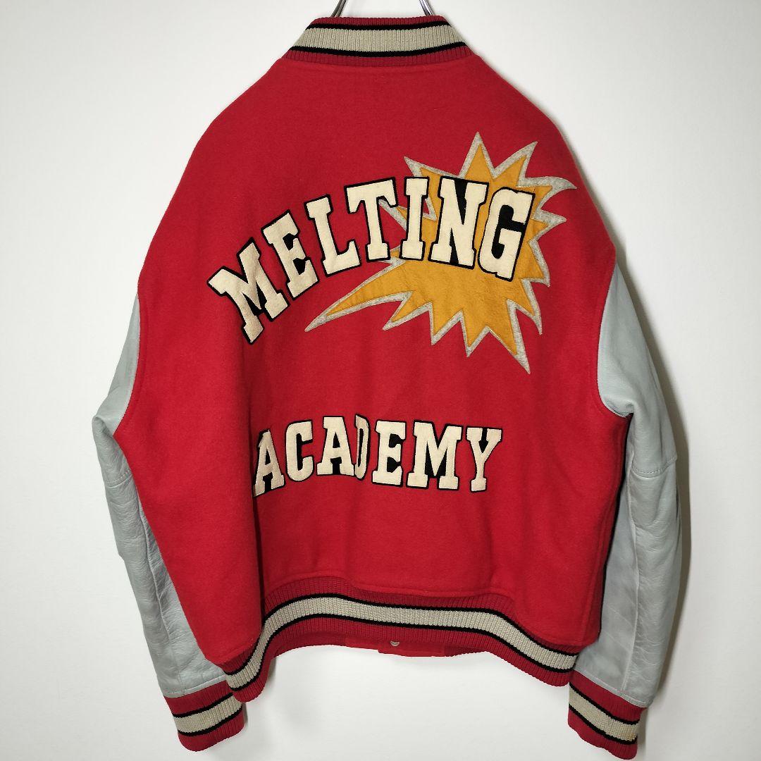 スタジャン 短丈 ヴィンテージ USED ユーズド 古着 L アメカジ レッド赤