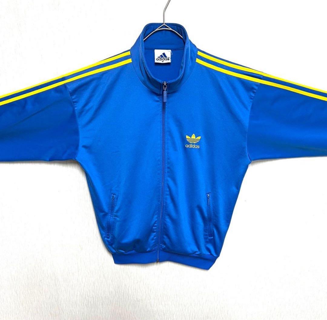 【レアカラー‼️】90s adidasファイヤーバードジャージ M 青 黄 古着