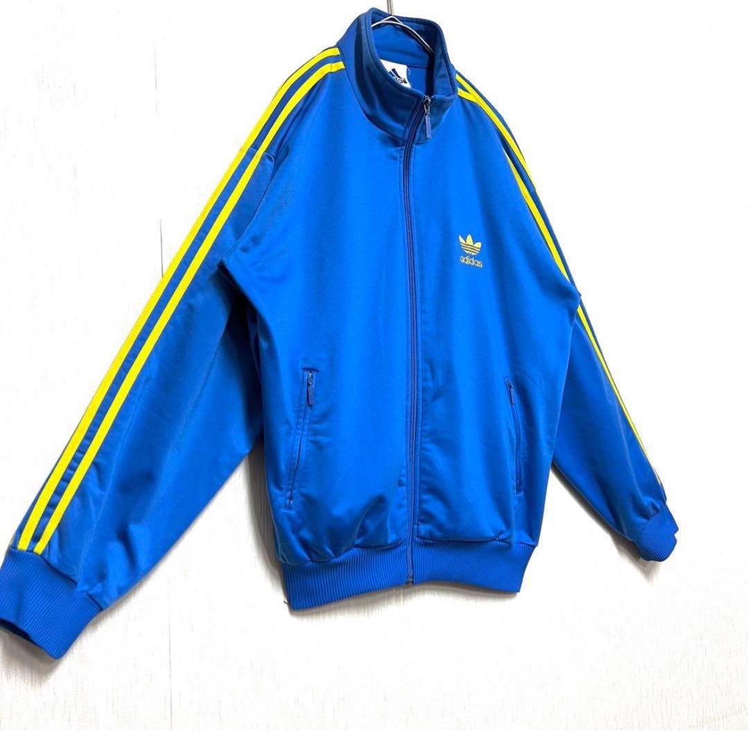 【レアカラー‼️】90s adidasファイヤーバードジャージ M 青 黄 古着