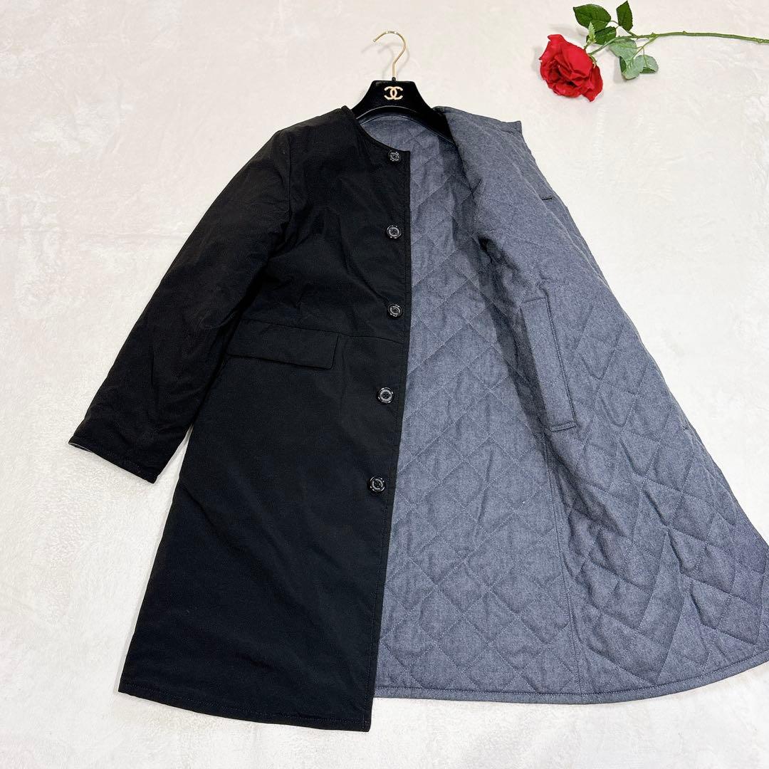 未使用✨　マッキントッシュ　ノーカラーコート　リバーシブル　36