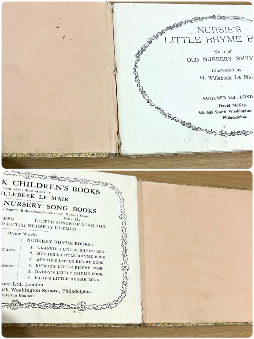 NO.332希少 アンティーク 洋書 古書 ル•メール 絵本 童謡 マザーグース