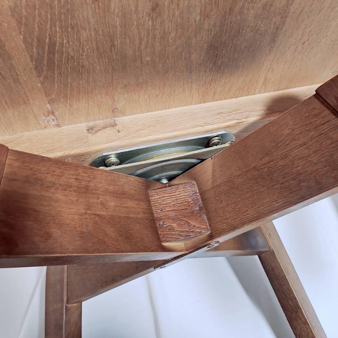 【アンティーク】飛騨家具 イバタインテリア 回転式ダイニングチェア 2脚セット