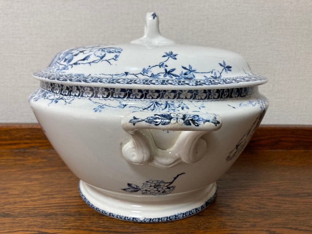 フランスアンティーク☆ジアンGienチューリーン紫陽花スーピエール