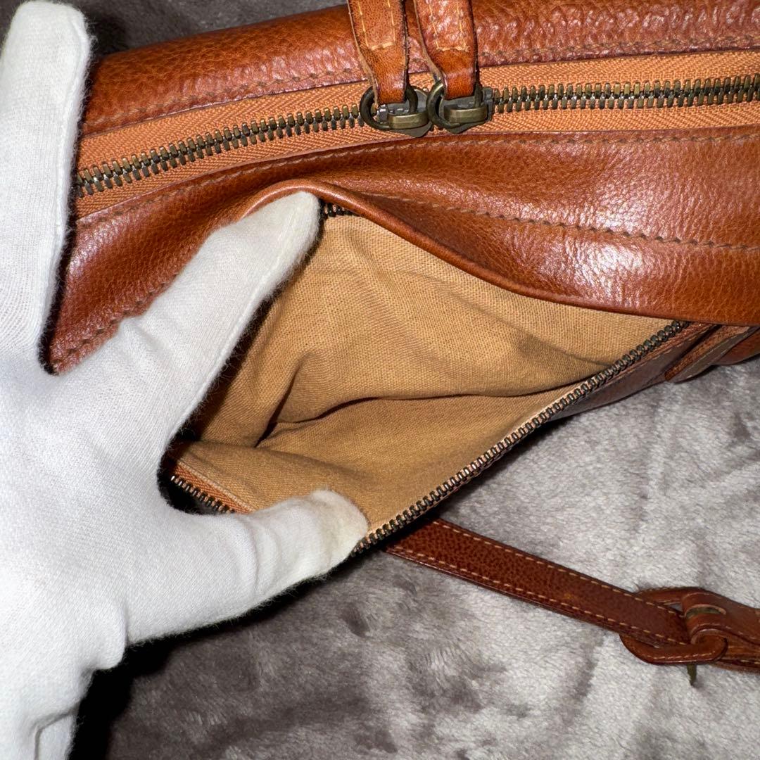 ゲンテン genten ボディバッグ トスカ シボ ブラウン