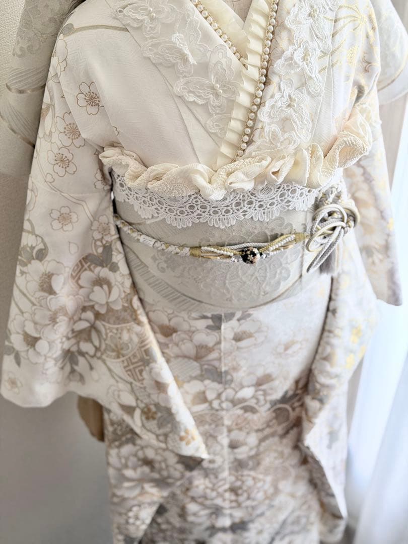 amin0116　高級振袖　白生地　フルセット　すぐ発送可能