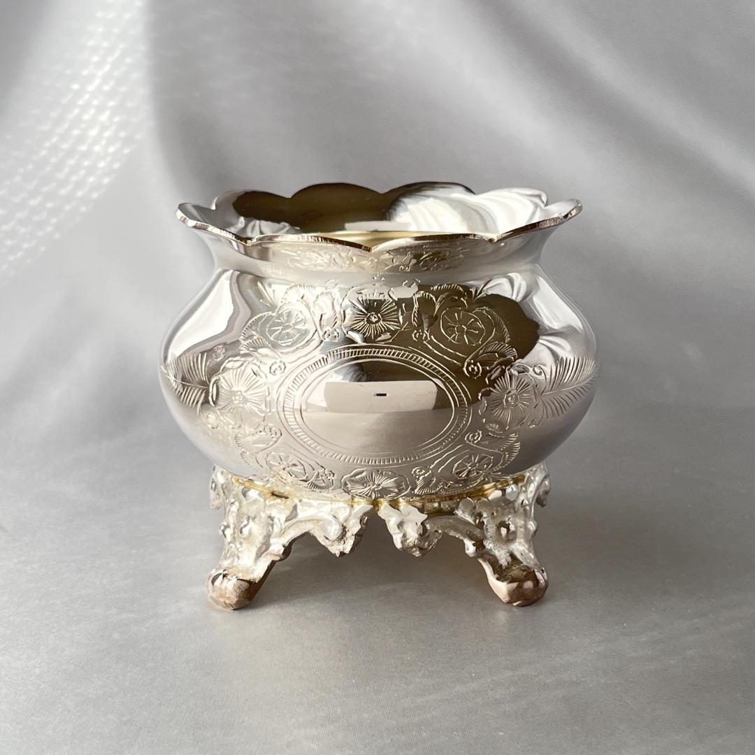 【英国】 ビクトリアンのティーセット 3点【シルバープレート】ティーポット