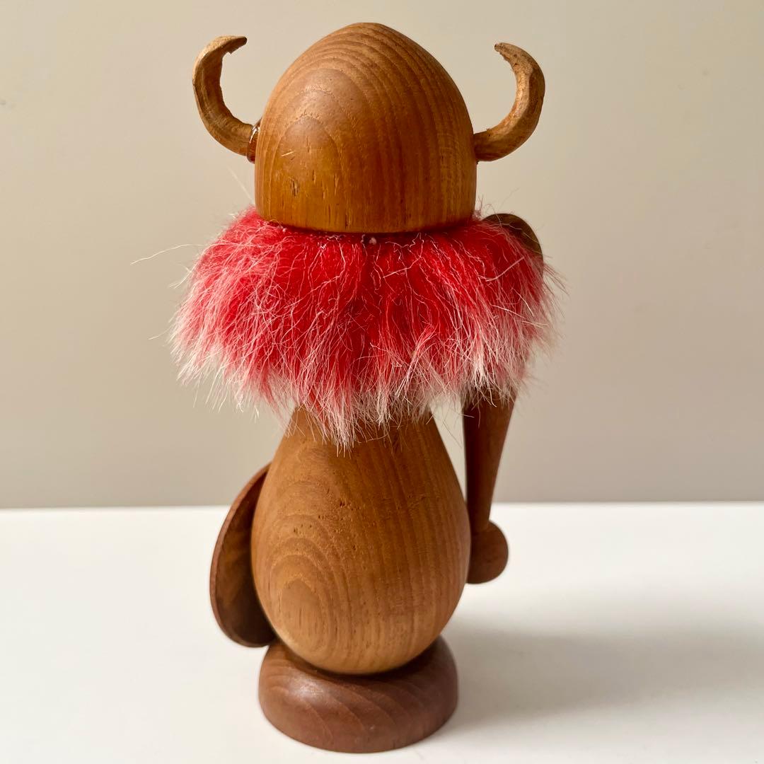 ノルウェー　ノギンス　木製　バイキング　人形置物