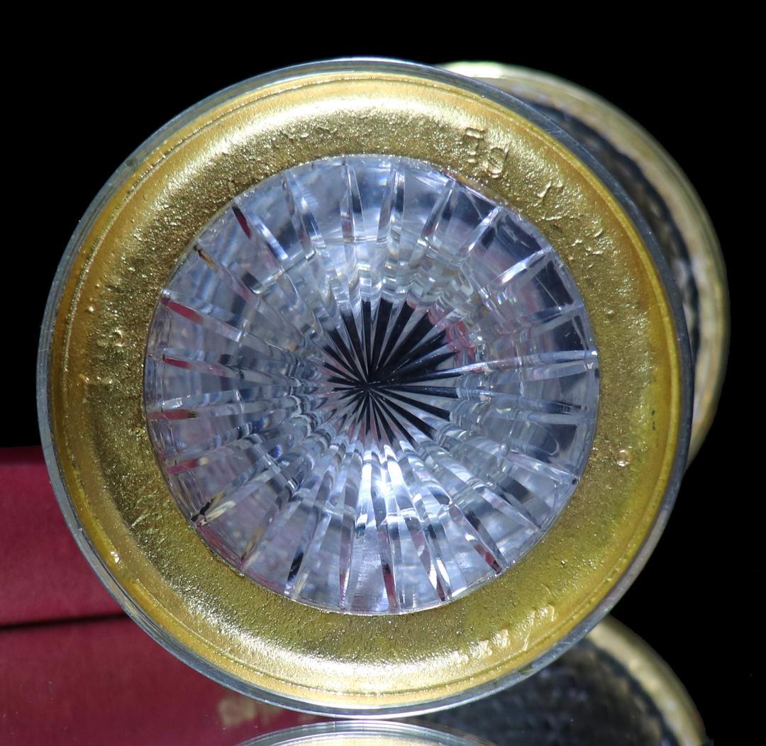オールド・バカラ 1890年頃 メディシス型 大型金装飾花瓶 ダイヤモンドカット
