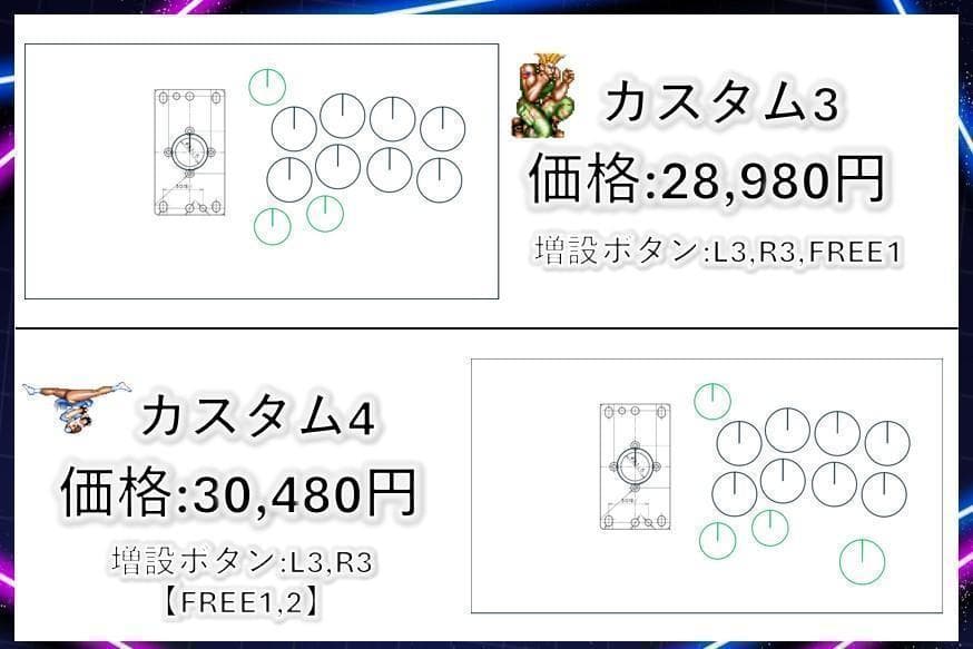 オーダーメイド QANBA OBSIDIAN アケコン L3,R3 増設カスタム