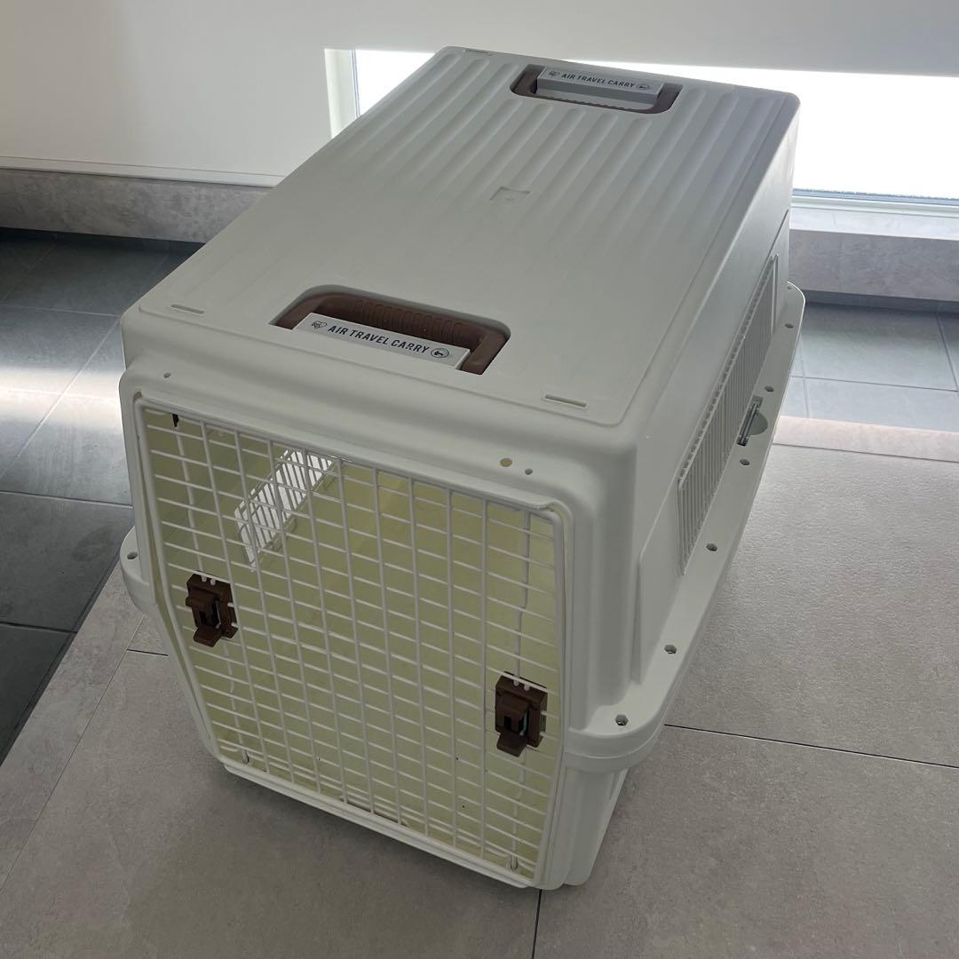 アイリスオーヤマ ペットキャリー 大型犬用 ホワイト ケージ クレート Lサイズ