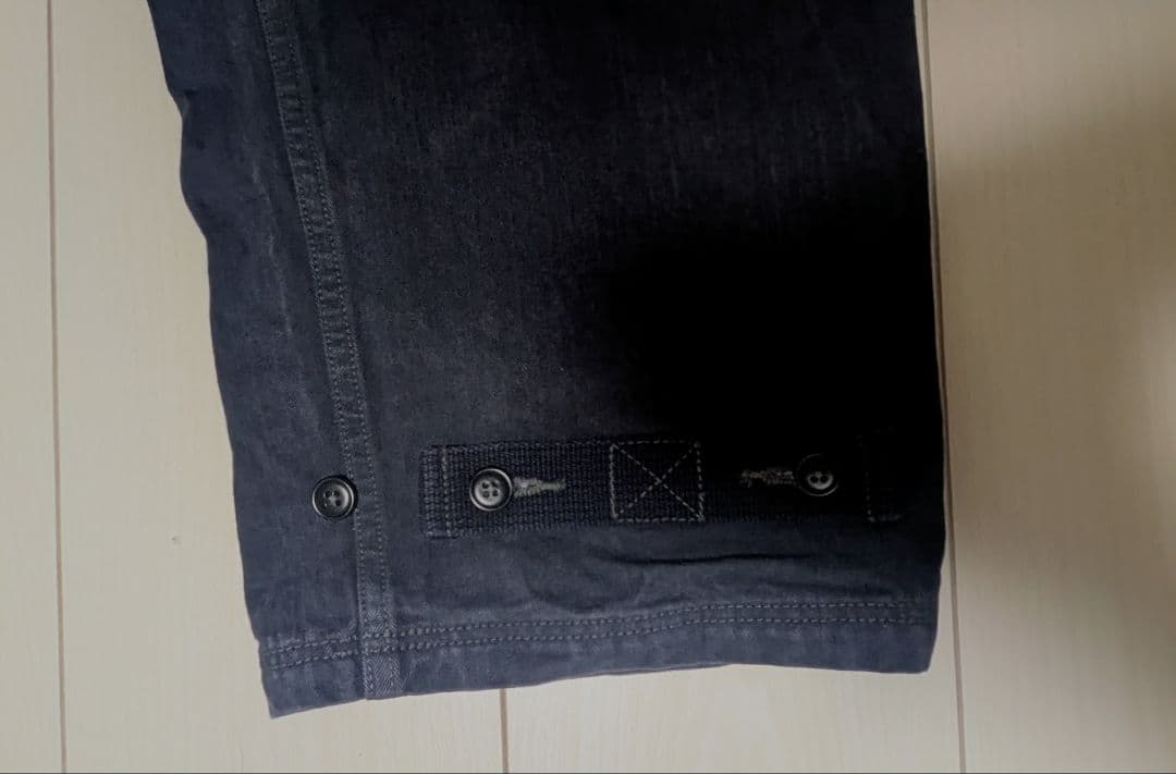 コリンボ COLIMBO ビブ オーバーオール 先染めヘリンボーンXLステンシル