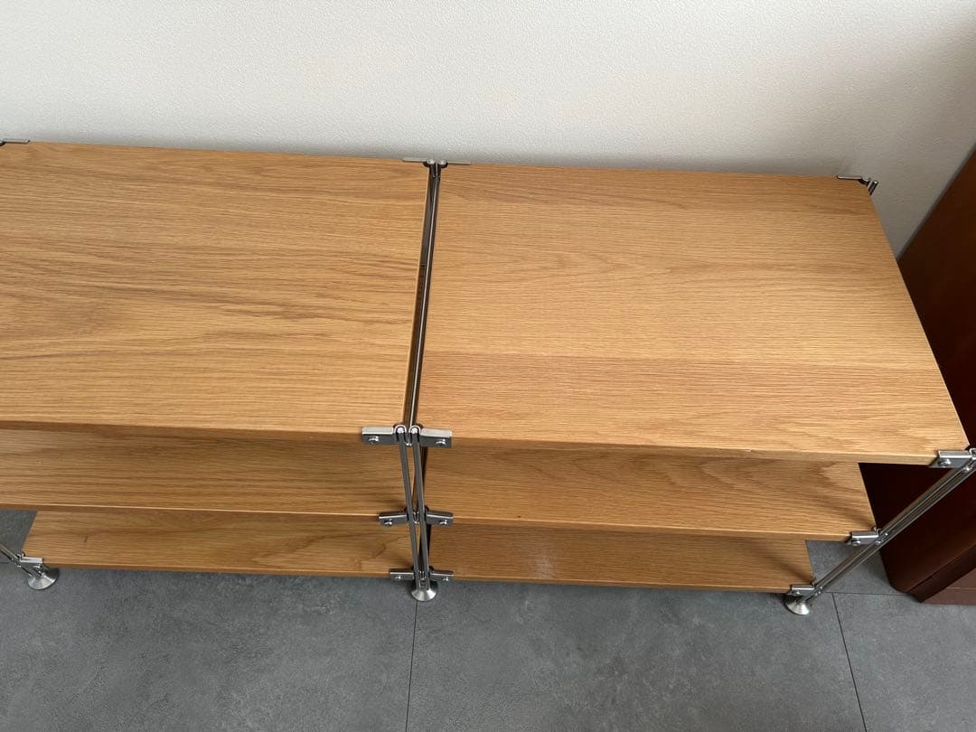 無印良品 ステンレスユニットシェルフ オーク材 AVラックセット