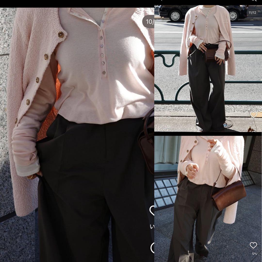 ETRE TOKYO 26SS ウールフライスヘンリーネックプルオーバー