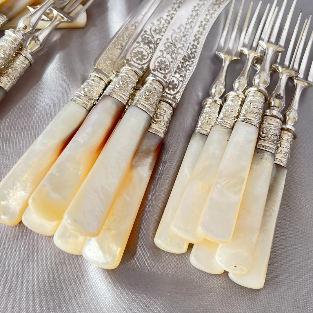 【Allen & Darwin】【白蝶貝 】デザートセット マザーオブパール