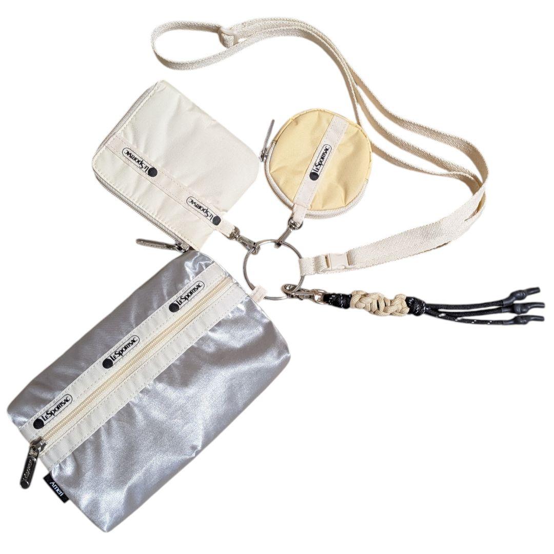 美品✨️完売品LeSportsac×AMERI Multi Pouch シルバー