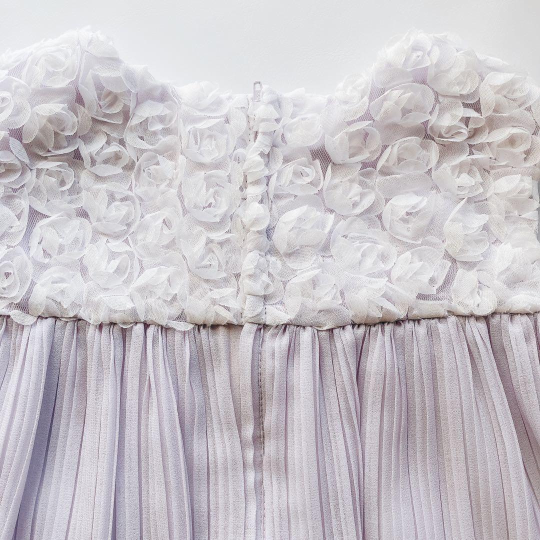 120size ラベンダー×ホワイト セレモニー 入学 卒園 発表会 フォーマル