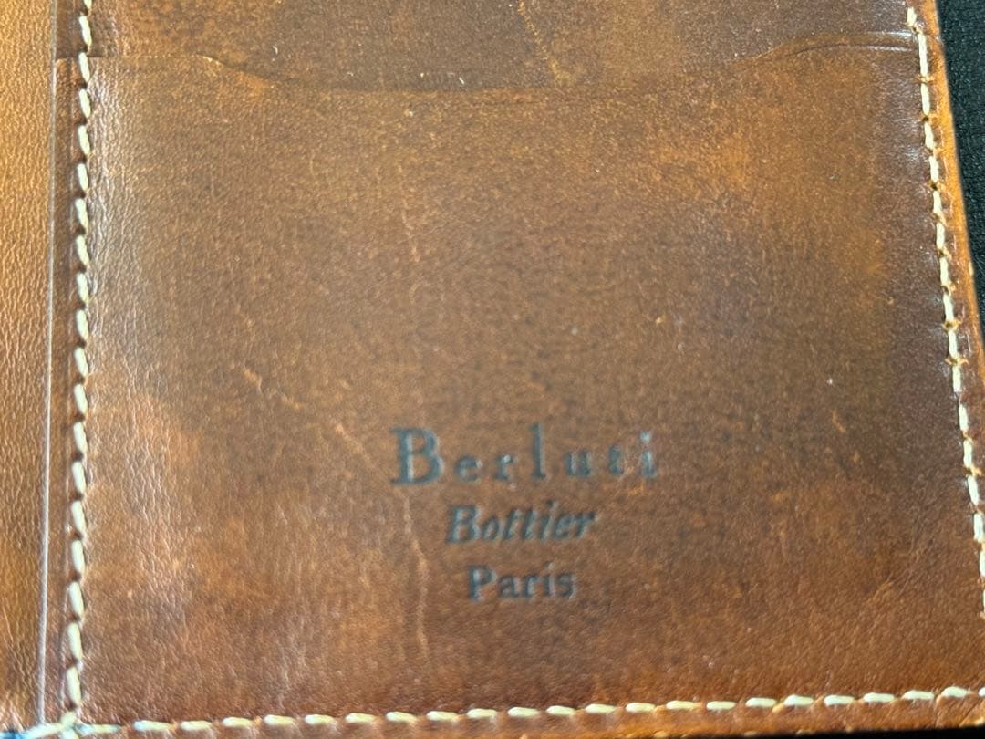 美品❗️BERLUTIベルルッティ　オルガ期　ゴールデンパティーヌ 名刺入れ