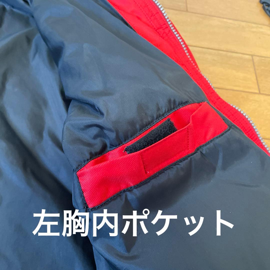 当時物イエローコーン ナイロン シングルライダース ジャケット 赤 LL