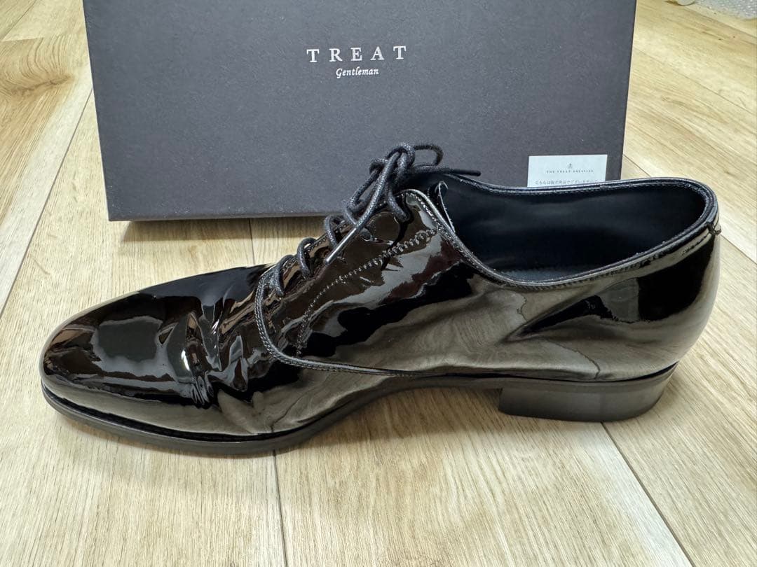 TREAT ドレスシューズ 黒エナメル 結婚式 ※使用してます サイズ:9