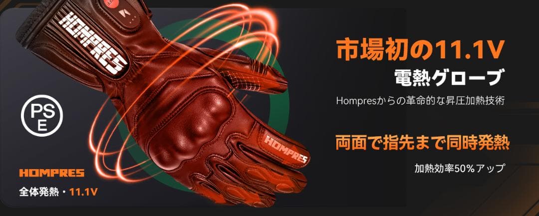2025モデル HOMPRES電熱グローブ XLサイズ Bタイプ