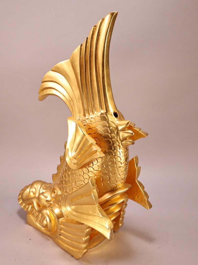 BK261　金鯱鉾　しゃちほこ　一対　鬼瓦　屋根瓦　置物　明石城　平成十二年