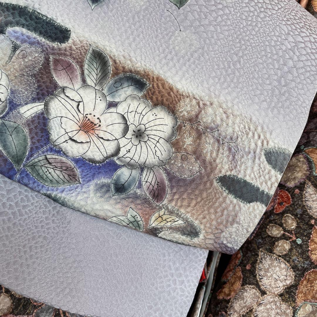 小紋　フルセット　辻ヶ花　ブラウン系　着物　L5